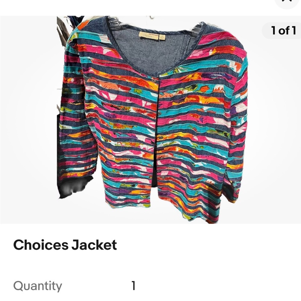 Coat of  many colors, Choice jacket denim look with multicolored